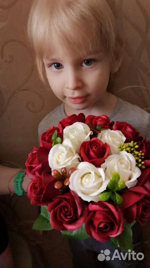 Букеты из мыльных роз