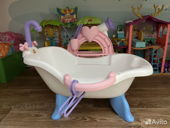 Ванна с аксессуарами для купания кукол