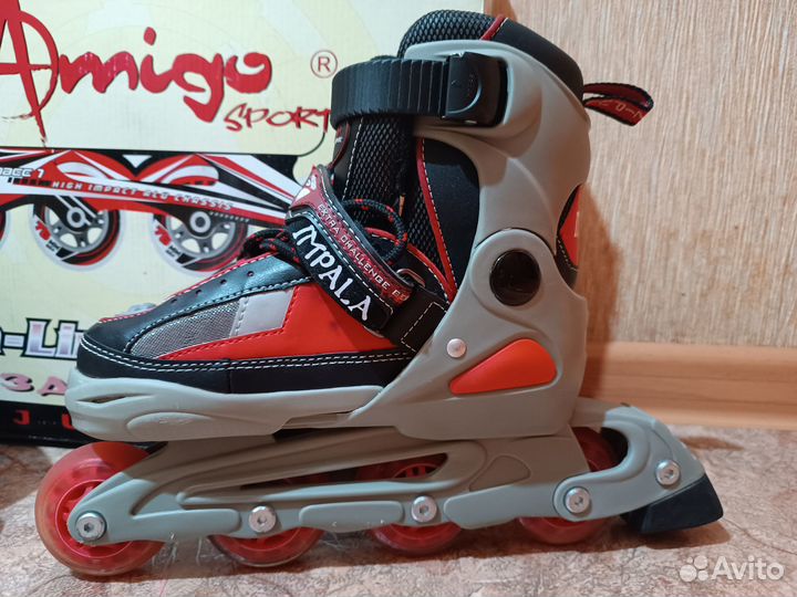 Роликовые коньки детские раздвижные