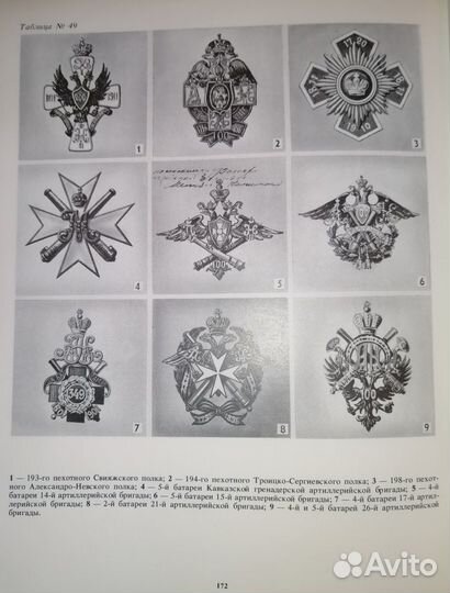 Нагрудные знаки русской армии. Каталог