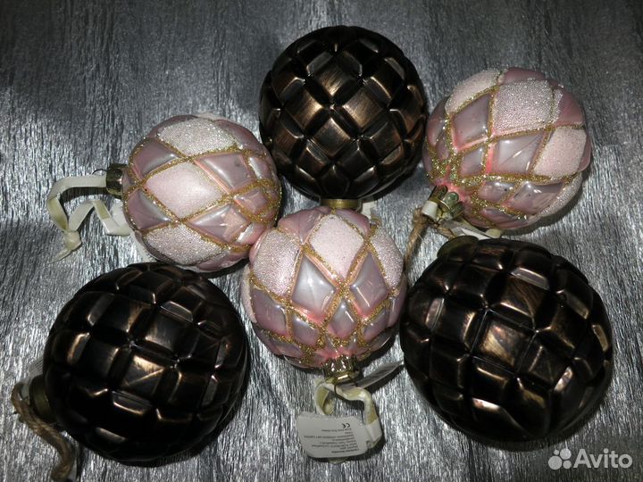 Стеклянные елочные игрушки, новые