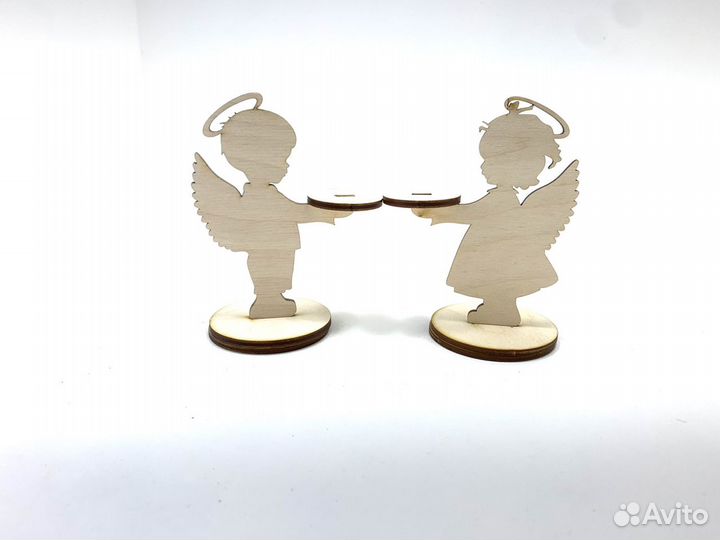 Заготовки для декупажа подсвечники Ангелочки
