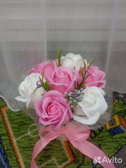 Букет из мыльных роз