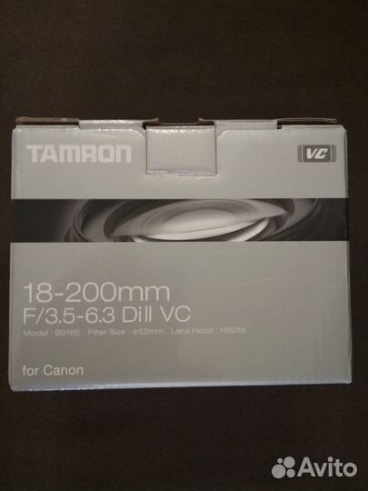 Объектив tamron 18-200 3.5-6.3 для Canon