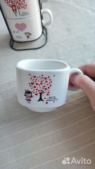 Набор керамических чашек (4 шт.)