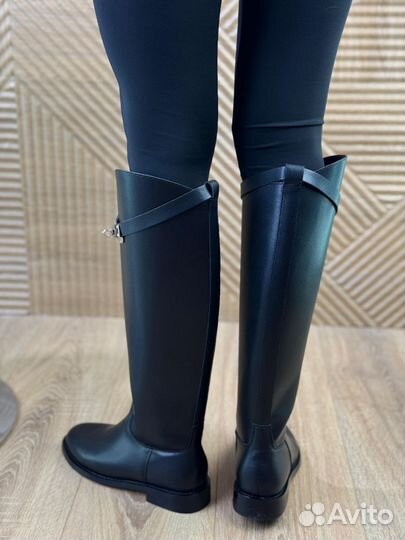 Сапоги Hermes натуральная кожа