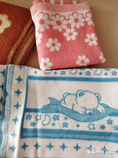 Детские байковые одеяла, постельное бельё