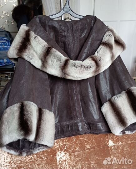 Куртка кожа + шиншилла (48-50-52)