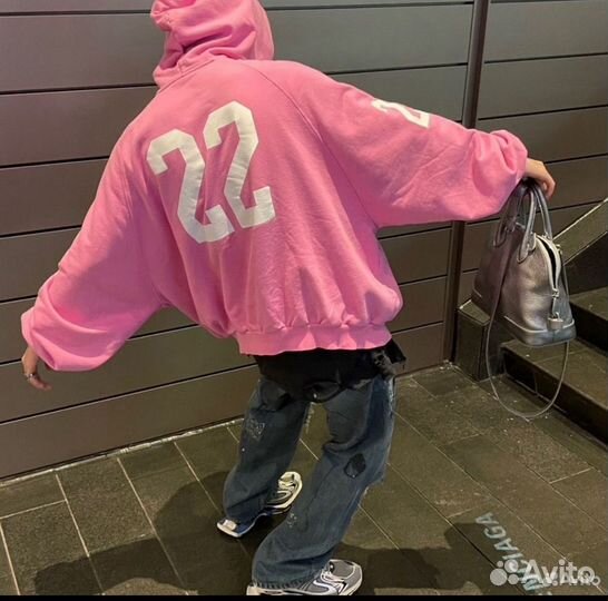 Зип худи balenciaga polo pink