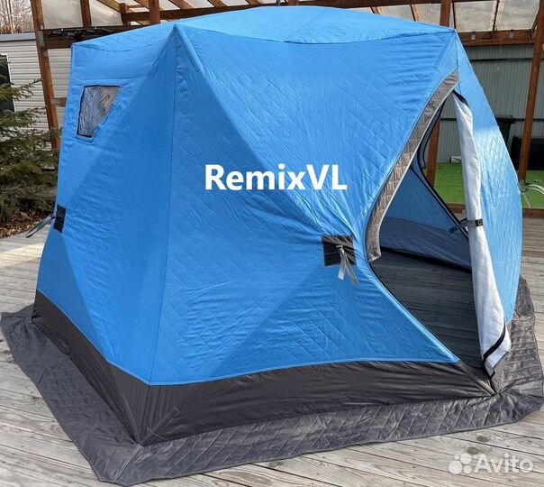 Акция Палатка Куб Автомат Синяя 330х330х210 +Видео