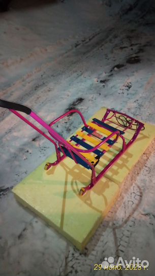 Детские санки тимка 5 комфорт с Колёсиками