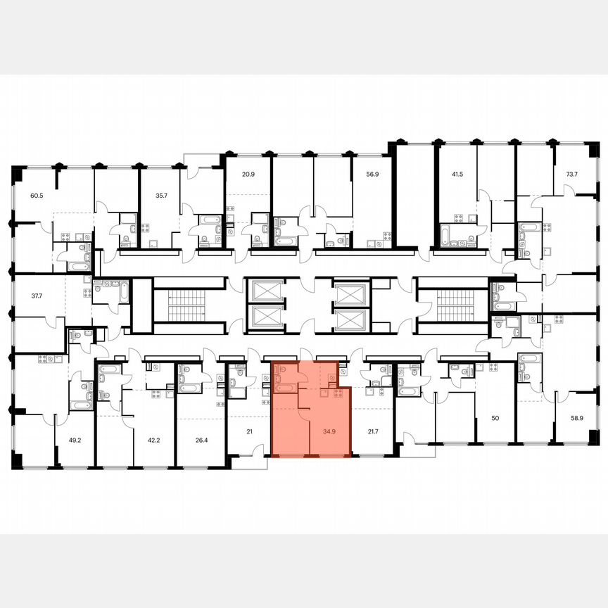 1-к. квартира, 34,9 м², 5/32 эт.