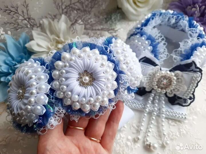 Украшение на шишку/гульку на 1 сентября