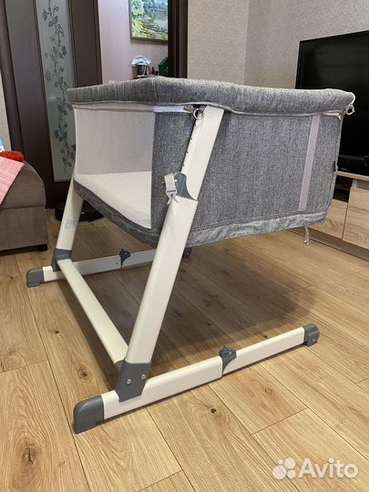 Колыбель Nuovita Accanto Calma, темно-серый лен