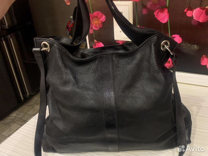Сумка женская натуральная кожа черная