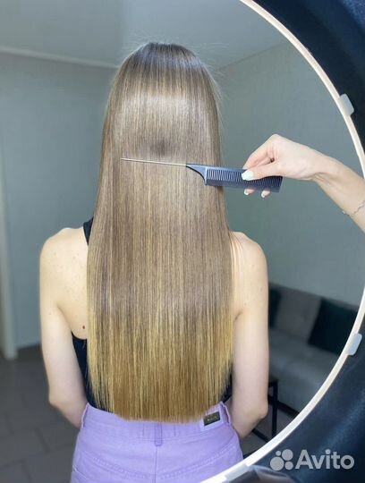 Кератиновое выпрямление волос