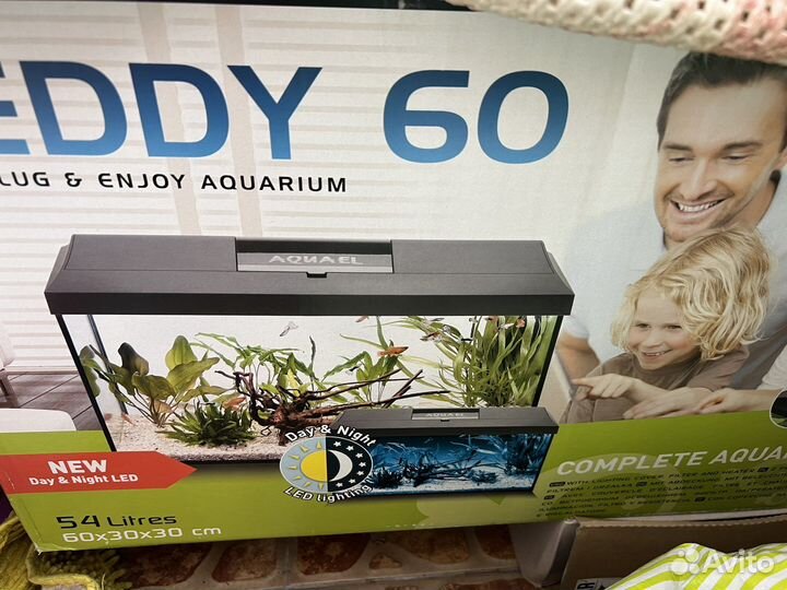 Aquael Аквариум 60 прямой/ белый (54 л)