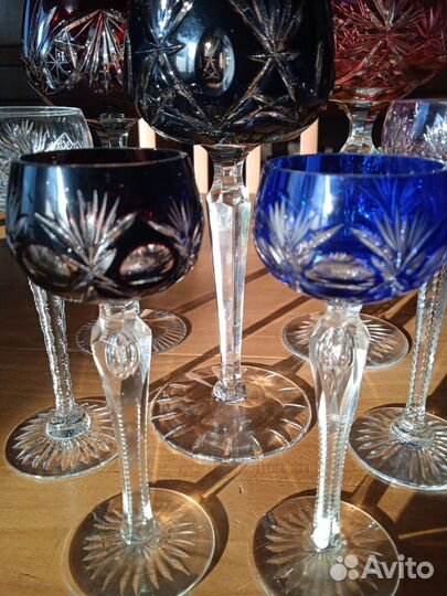 Фужер,рюмка,Цветной Хрусталь,Винтаж,Германия