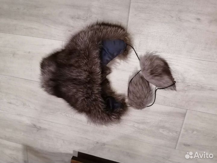 Шапка детская зимняя для девочки песец