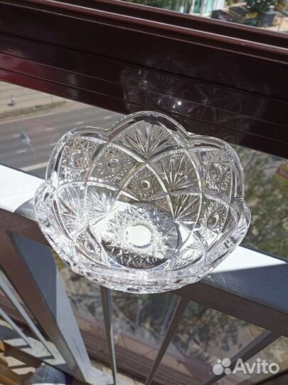 Салатник хрустальный, конфетница, ваза