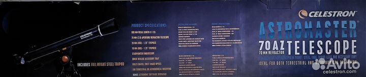 Продам новый телескоп celestron AstroMaster 70 INC