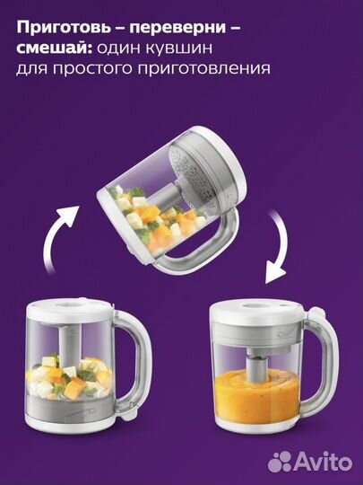 Блендер-пароварка 4 в 1 Philips avent