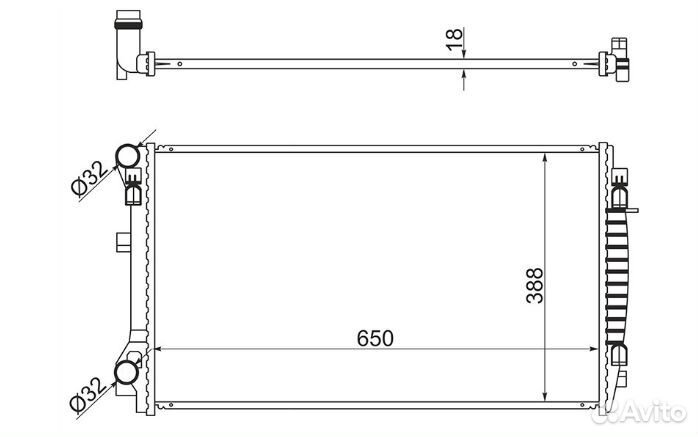 Радиатор skoda superb 2015-2020