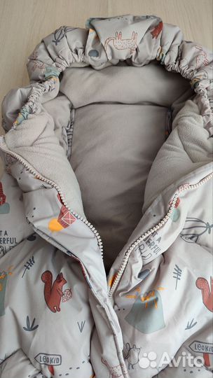 Зимний конверт в коляску leokid