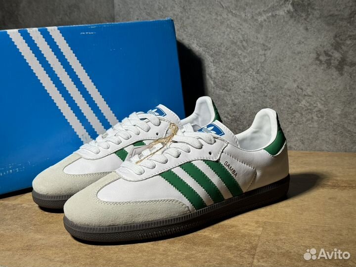 Кроссовки Adidas Samba OG Footwear White Green