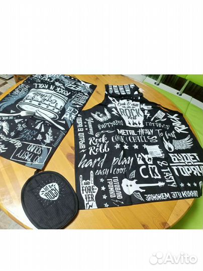 Подарочный Мужской набор для кухни фартук рок