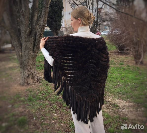 Шаль норковая