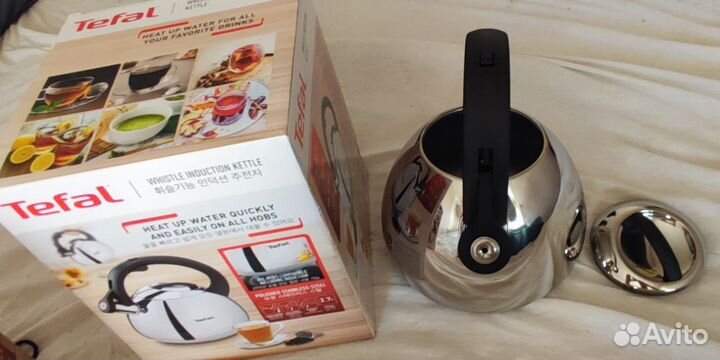 Чайник со свистком 2,7л tefal ss k2481574 новый