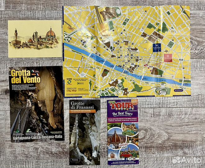 Италия Тоскана Флоренция гротты карта путеводитель