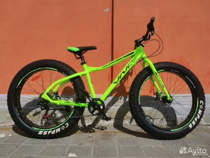 Fatbike черно-зеленый новый