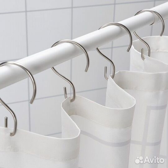 Новые кольца для шторы в ванную IKEA