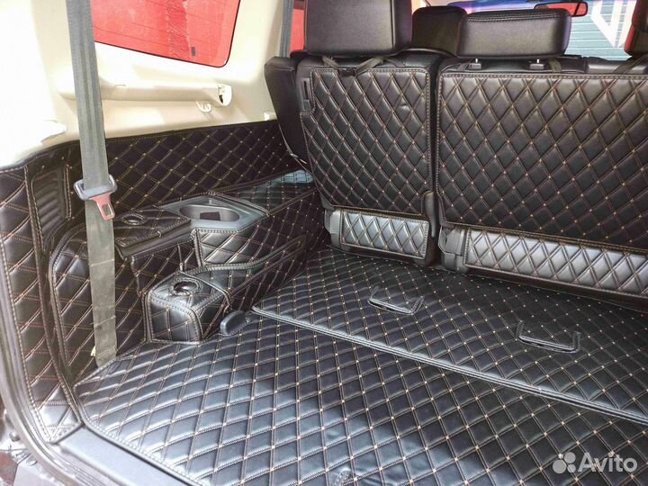 3Д (3D) коврики из экокожи mitsubishi