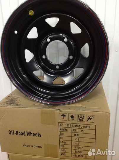 Диск ORW черный 5x139,7 7xR16 ET -19 DIA 110