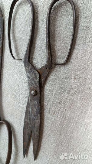 Ножницы кованые, крупные, дизайн интерьер-лофт