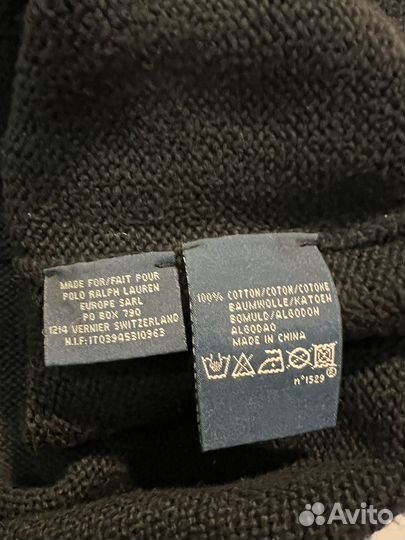 Свитер Ralph Lauren 1/4 zip lampo