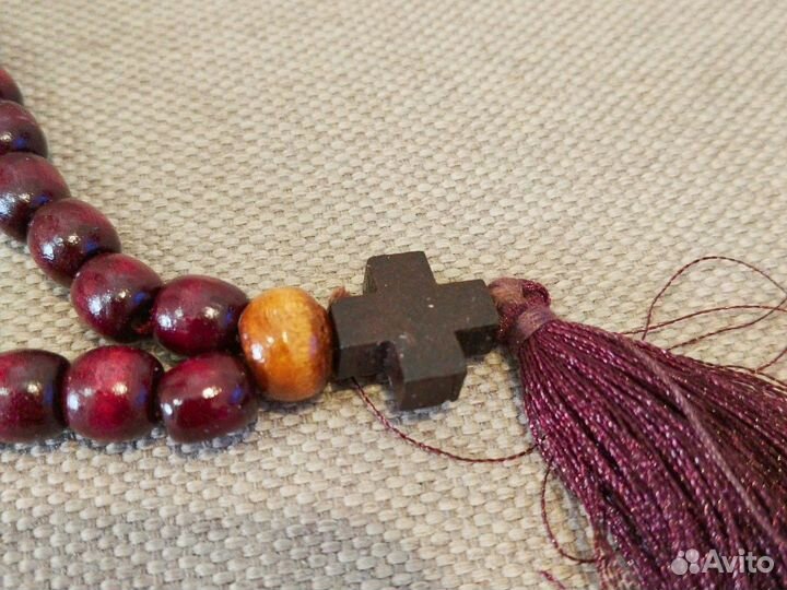 Четки «Православные» с крестиком, кисть, 33 бусины