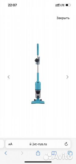 Новый вертикальный пылесос JVC JH-VS111