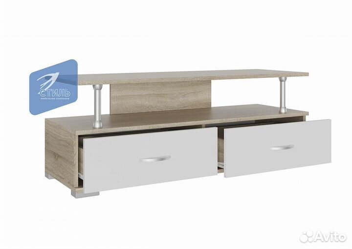 TV-5 А Тумба под тв Дуб Сонома светлый Белый