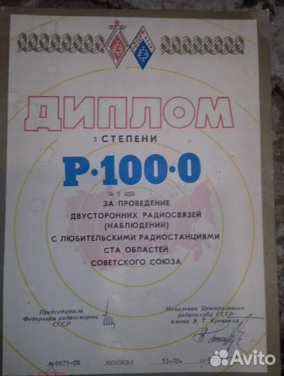 Радиолюбительские дипломы