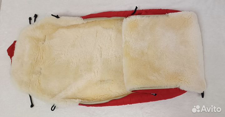 Зимний конверт на овчине в коляску/санки