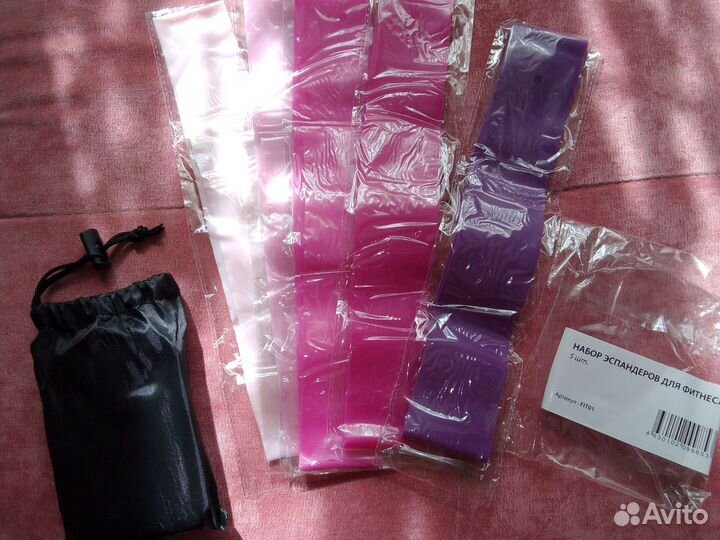 Набор эспандеров для фитнеса (лент 5 шт)