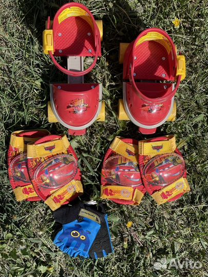 Детские раздвижные ролики и защита