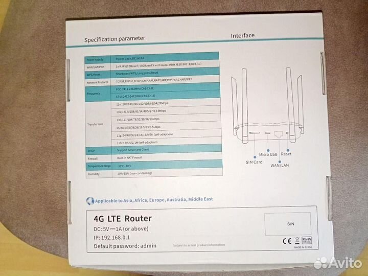 Wifi роутер 4g модем с sim 300Mbps