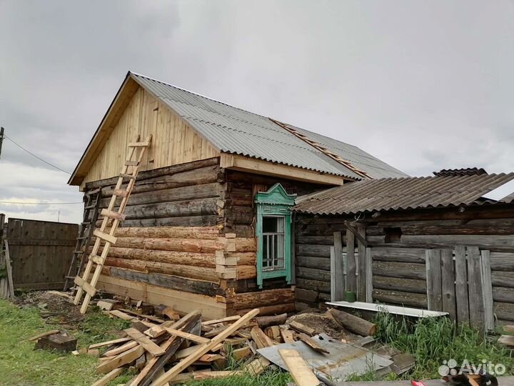 Замена венцов, дома. Строительство. Кровля