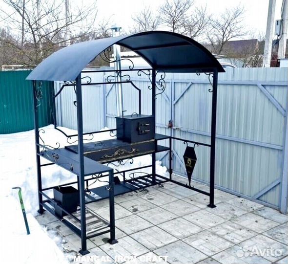 Мангал с печкой под казан