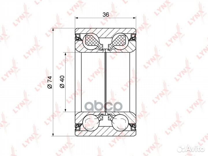 Комплект подшипника ступицы колеса перед WB